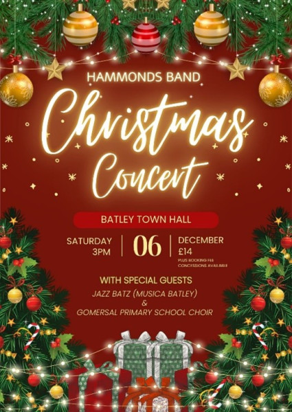 Hammonds Band Christmas Concert with Musica Batley Jazz Bats 2025